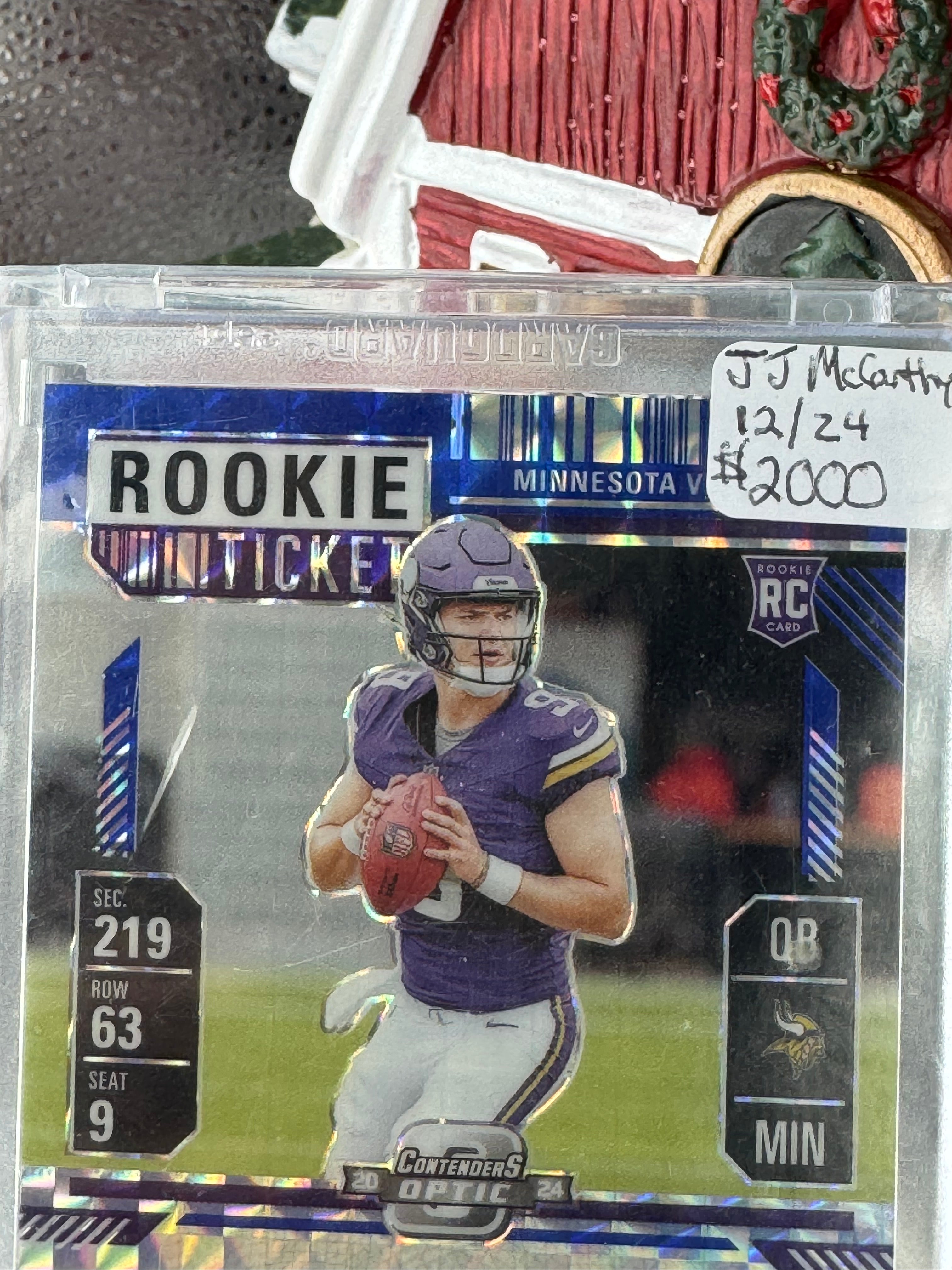 2024 Panini Contenders Optic J.J. McCarthy #PV-JJM Prizm RC 12/24