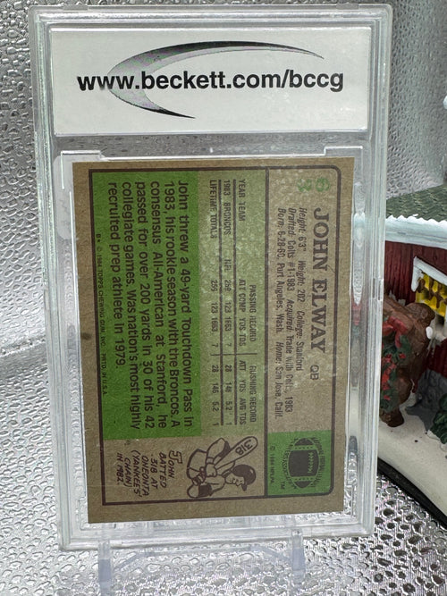 1984 Topps John Elway #63 Rookie BGS 9