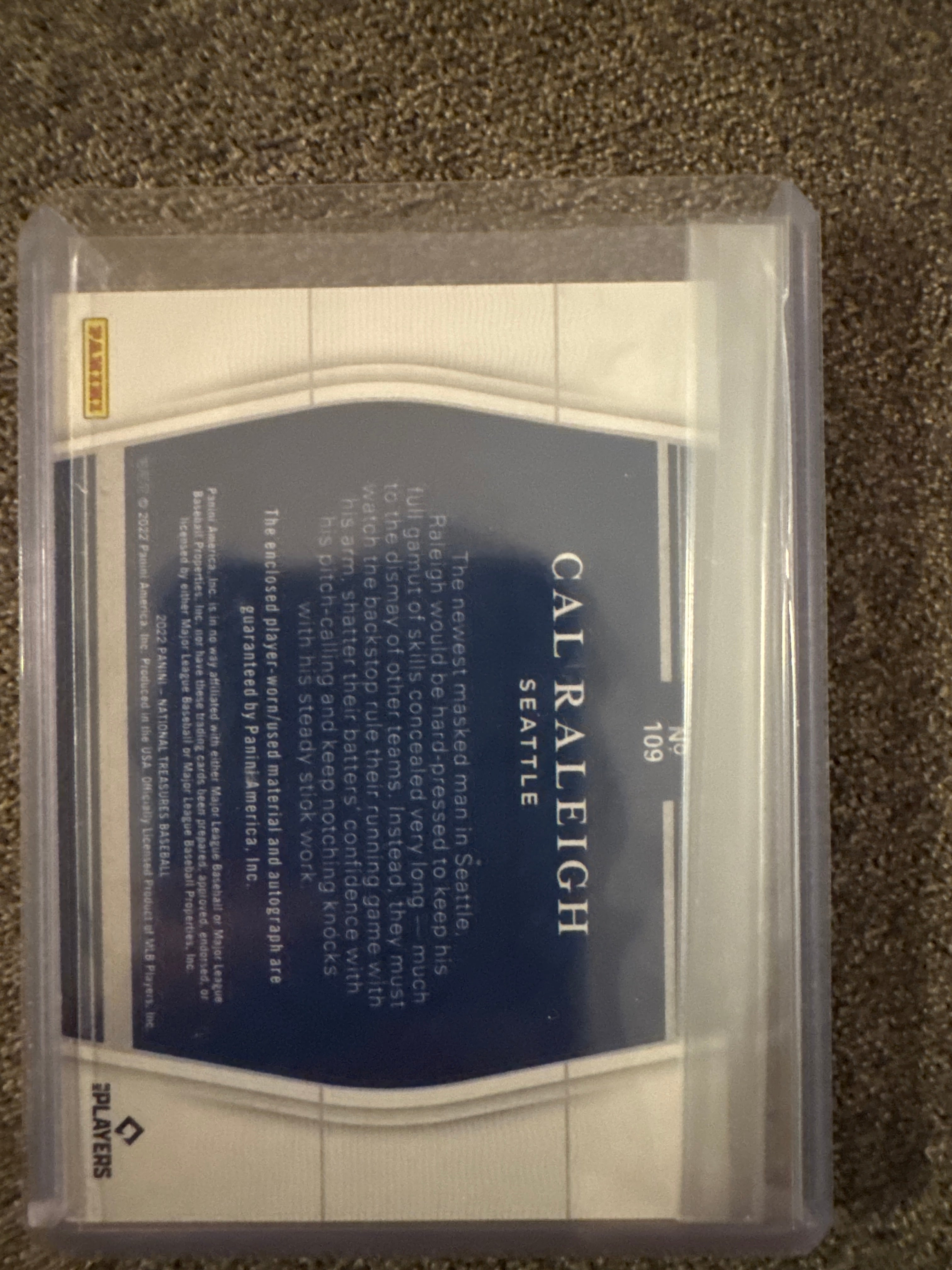 2022 Panini National Treasures Cal Raleigh #109 RC Patch 23/25 STARS & STRIPES