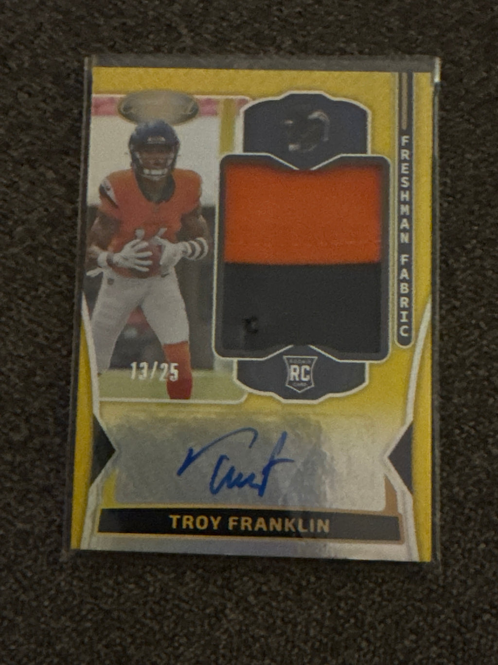 2024 Panini Certified Freshman Fabric Troy Franklin #FMS-TFN Patch RC 13/25