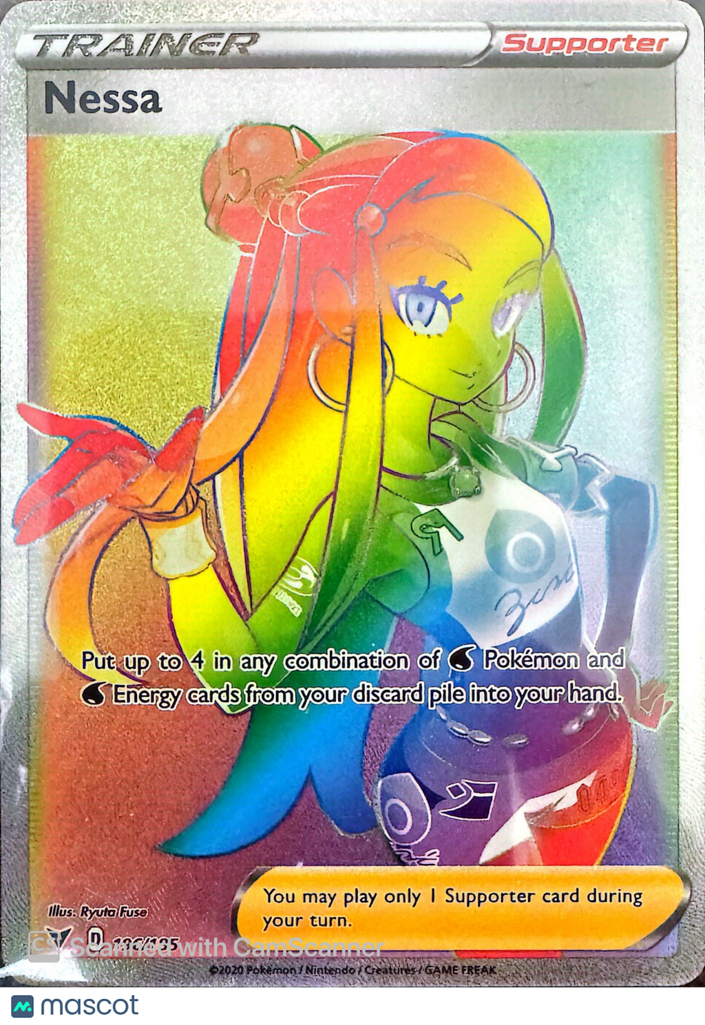 2020 Pokemon Nessa #199/185 FA