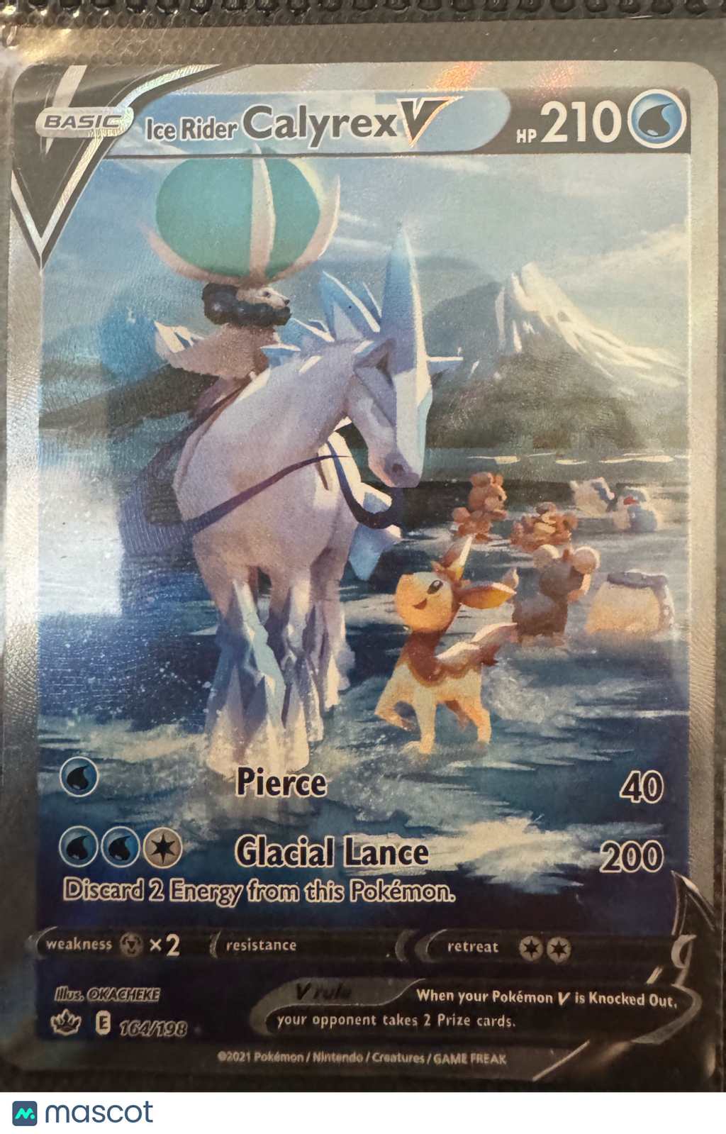 2021 Pokemon Ice Rider Calyrex V #164/198