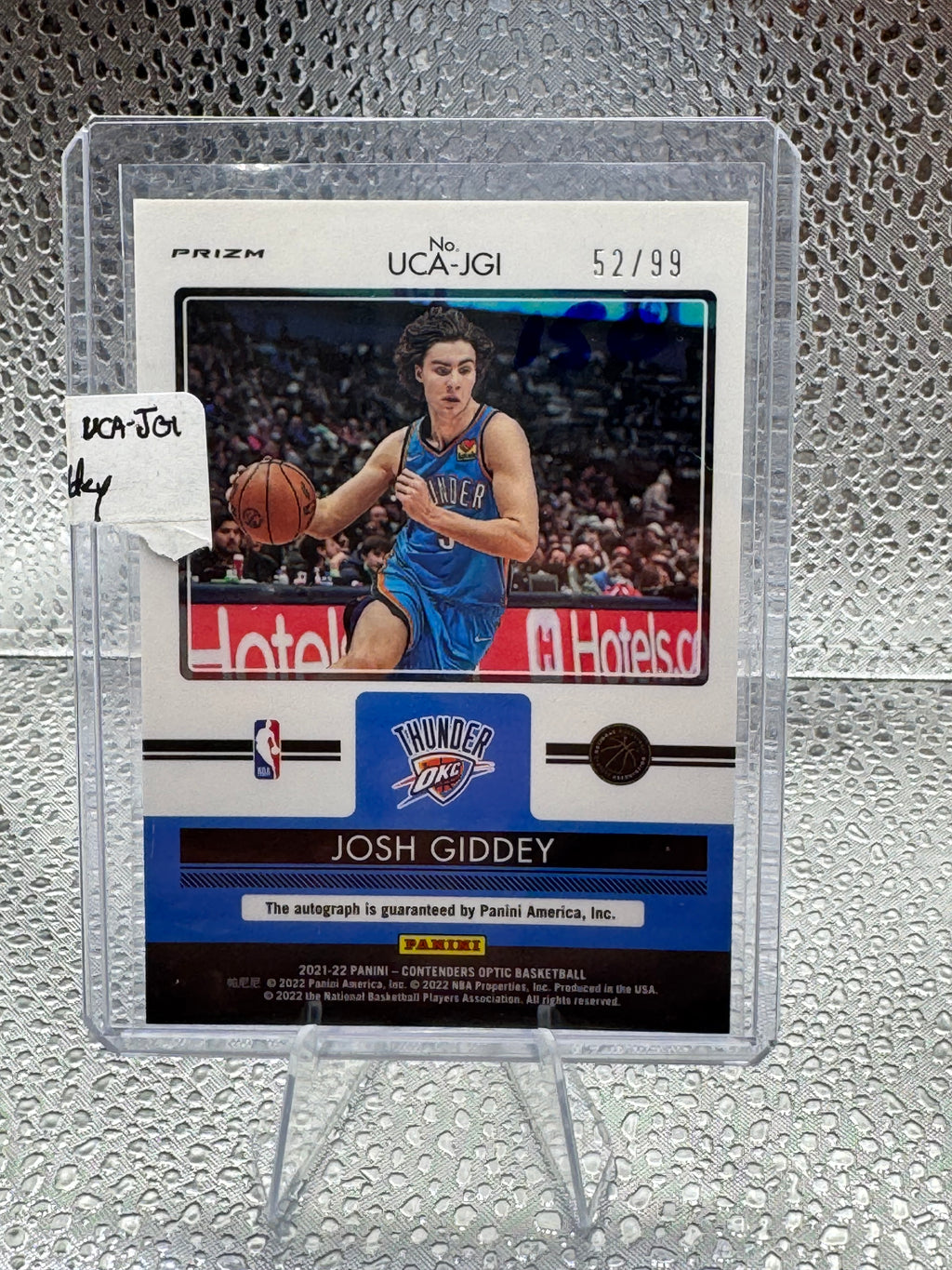 2022 2021-22 Panini Contenders Optic Up Josh Giddey #UCA-JGI Prizm 52/99 RC