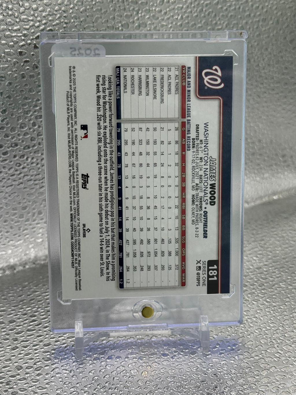 2025 Topps James Wood #181 RC EASTER PASTEL