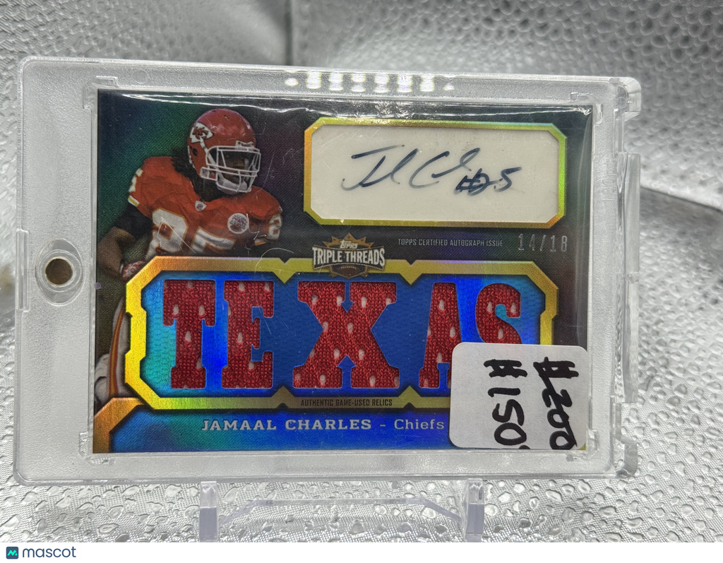 2011 Topps Triple Threads Jamaal Charles #TTAR-36 Game-Used Relic 14/18
