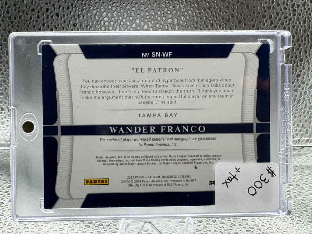 2022 Panini National Treasures Signature Names Wander Franco #SN-WF 85/99