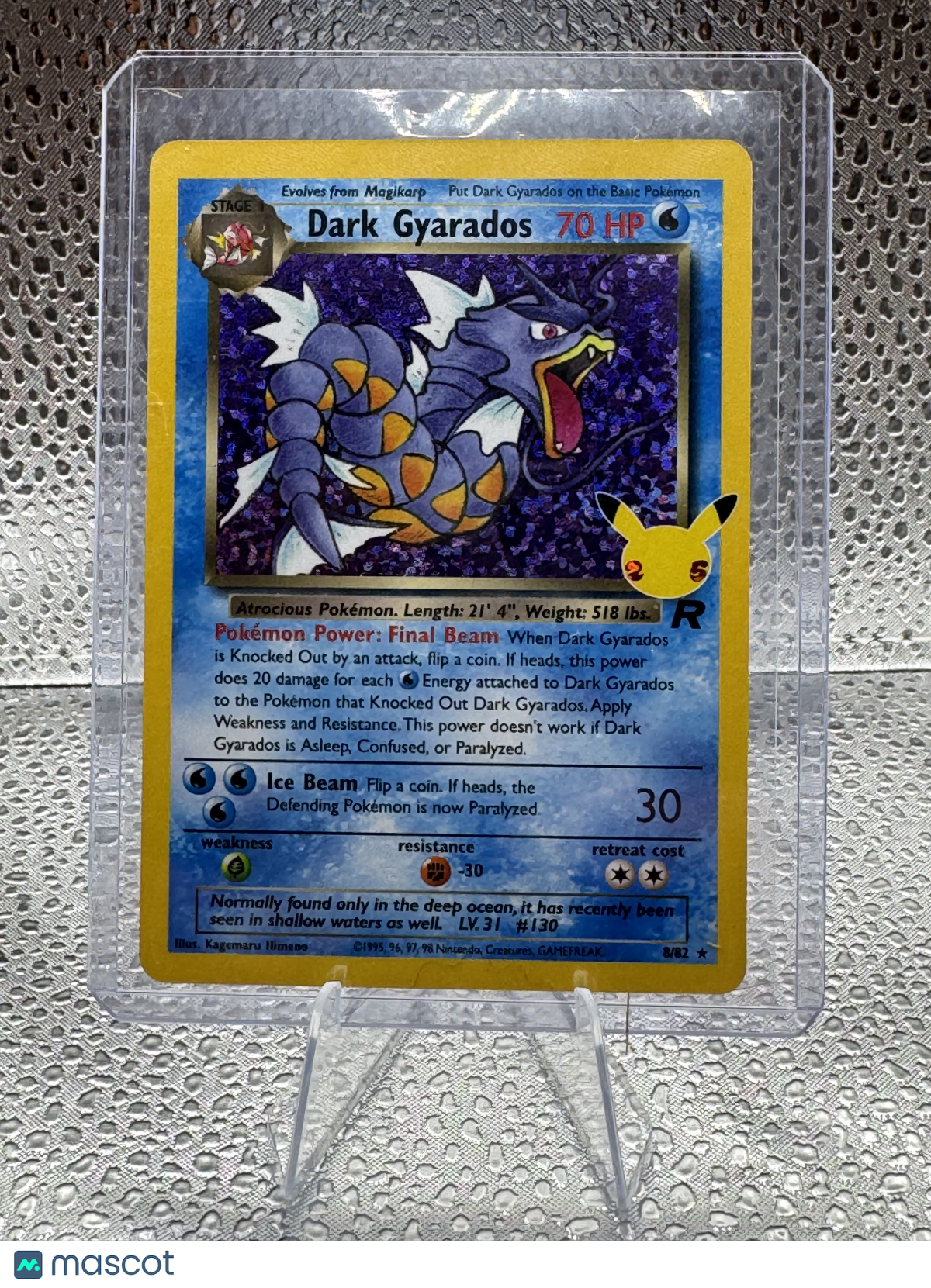 2000 Pokemon Dark Gyarados #8/82 25th celebration