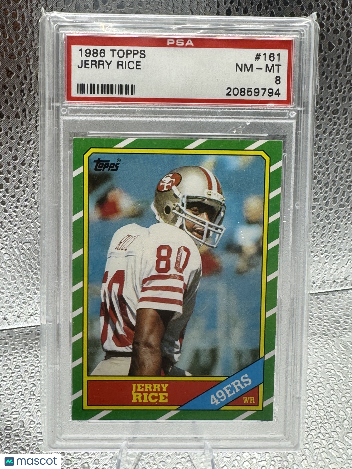 1986 Topps Jerry Rice #161 PSA 8