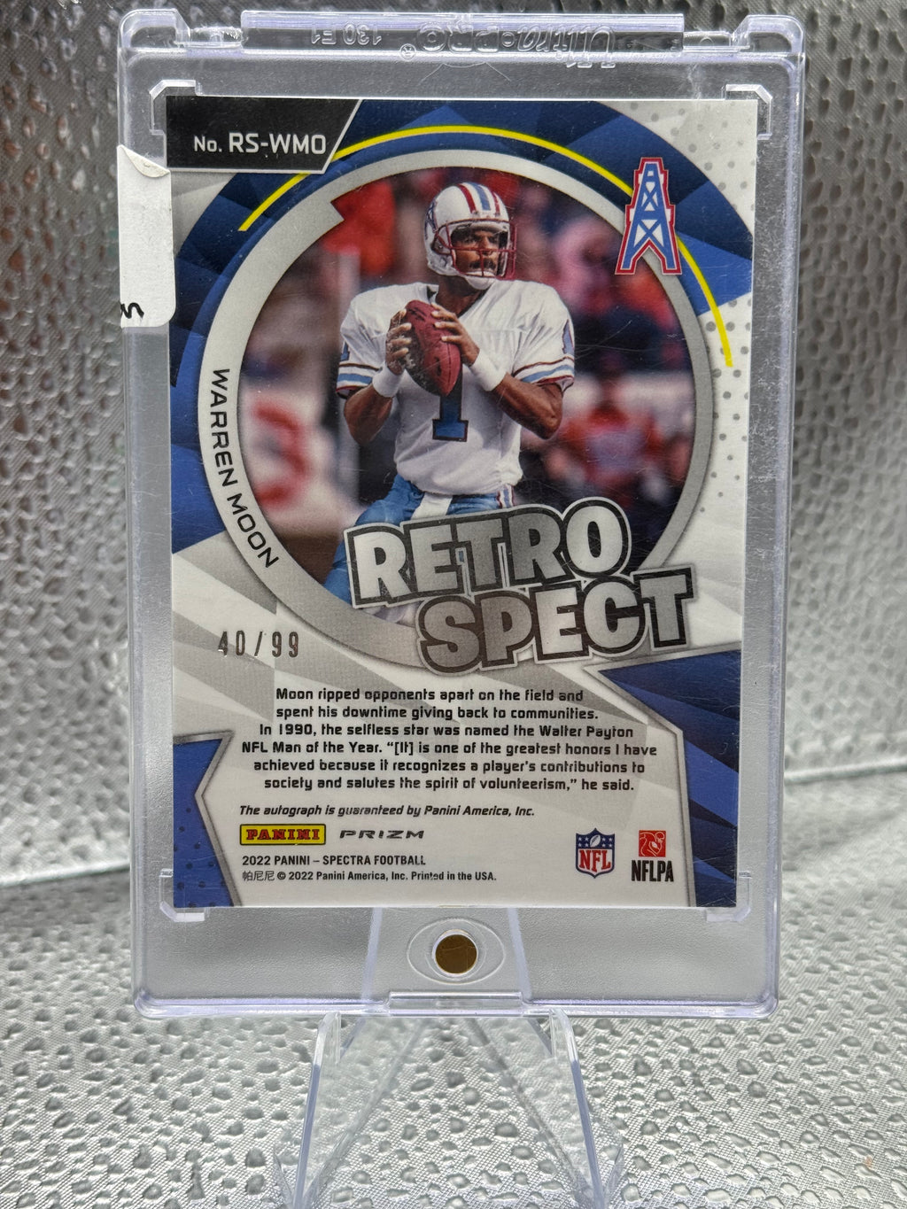 2022 Panini Spectra Retrospect Warren Moon #RS-WMO 40/99