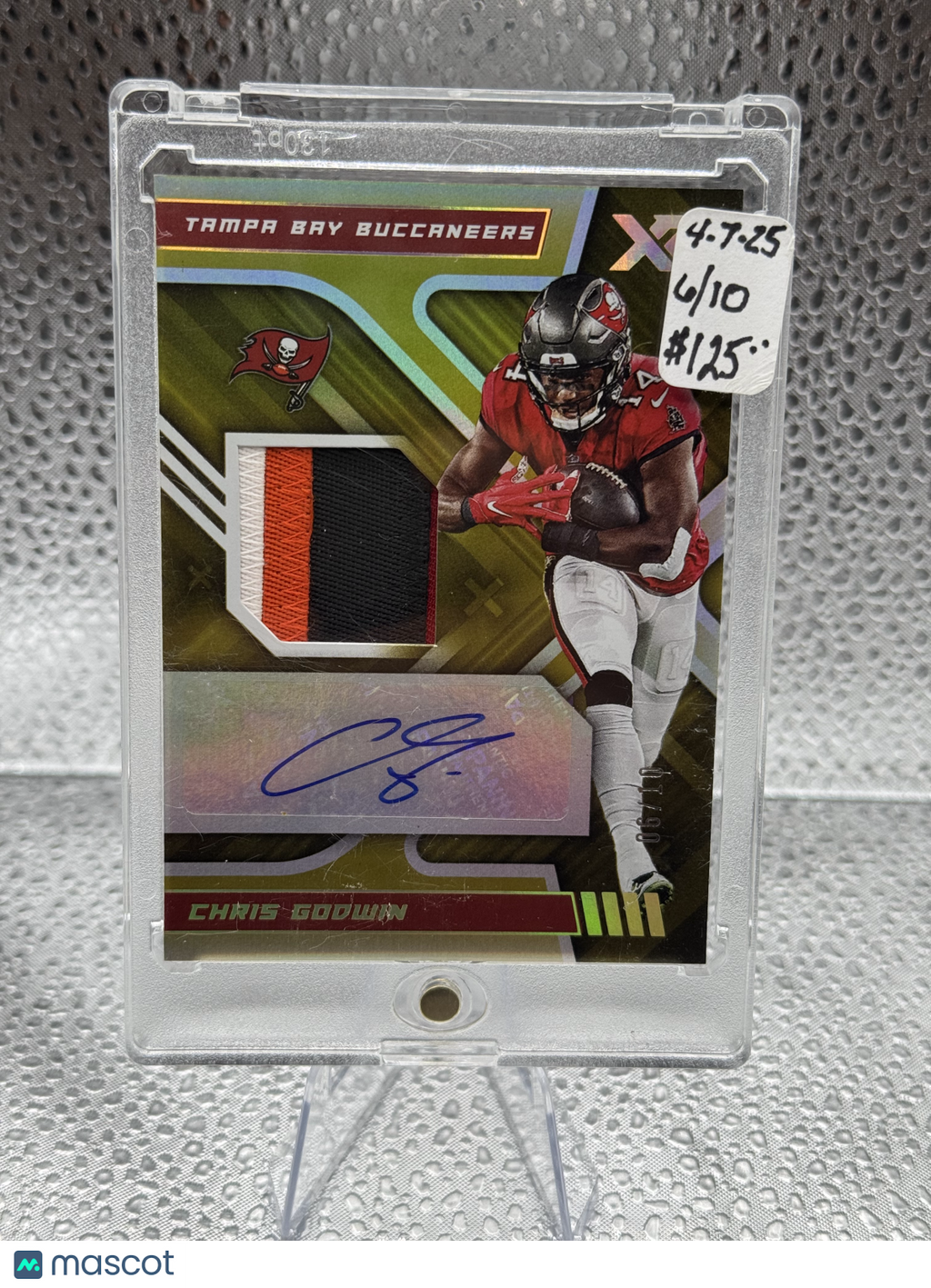2022 Panini XR Chris Godwin #AUS-CG 6/10 Patch