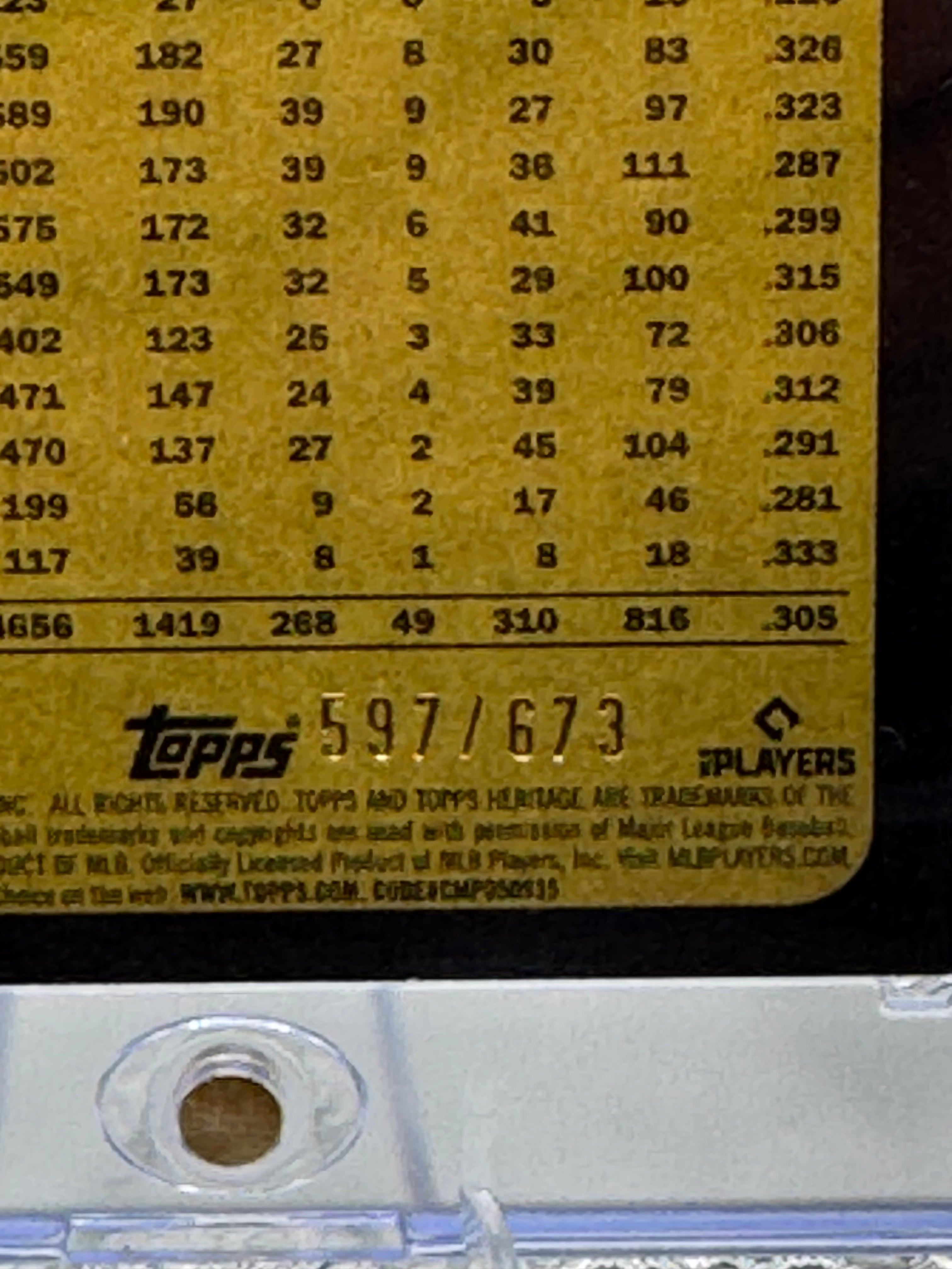 2022 Topps Heritage Chrome Mike Trout Refractor 597/673