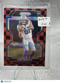 2021 Panini Prizm Football Simi Fehoko #371 Red Checkerboard RC