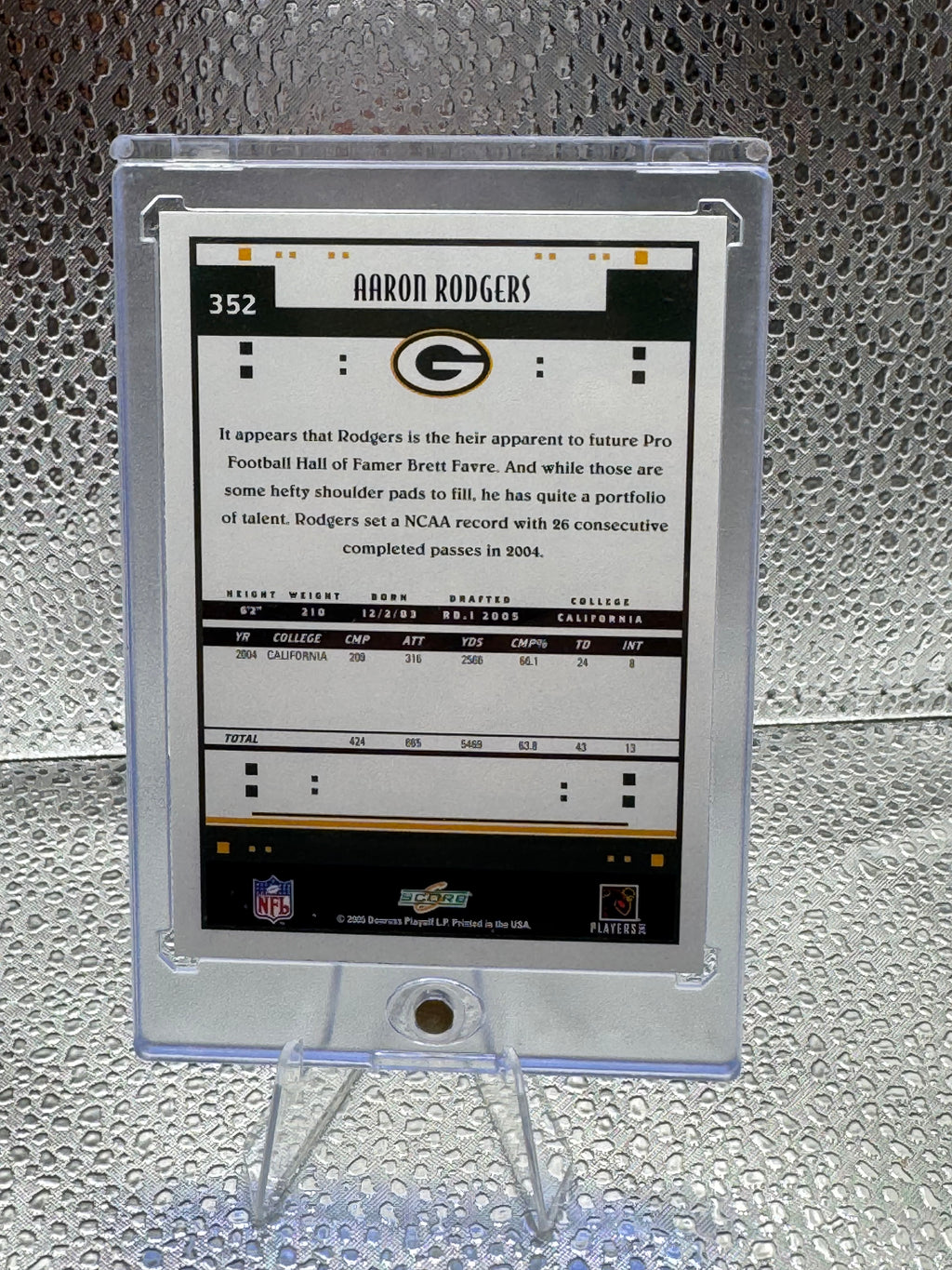 2005 Score Aaron Rodgers #352