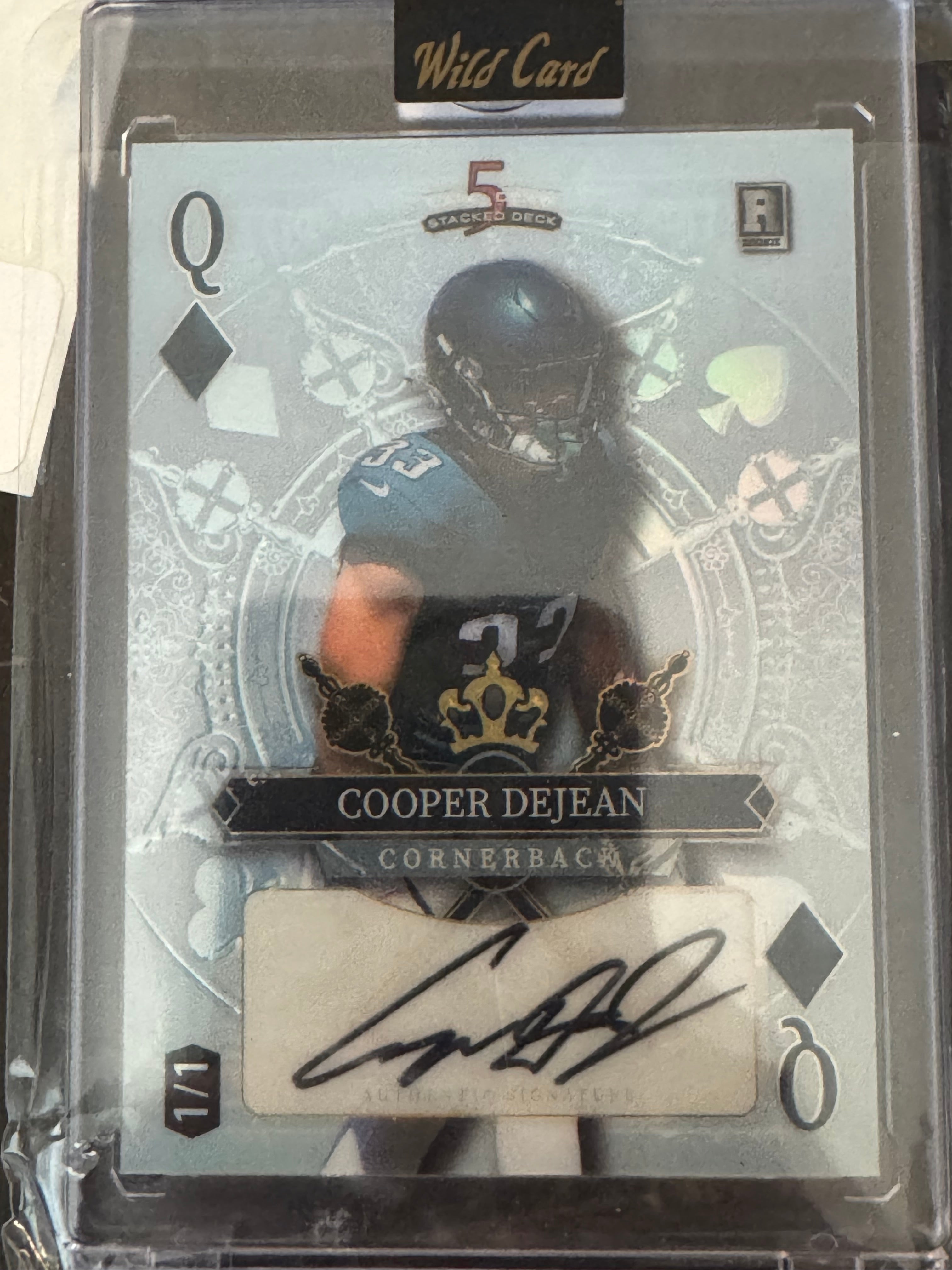 2024 Wild Card 5 Card Draw Stacked Deck Cooper DeJean Queen of Diamonds 1/1