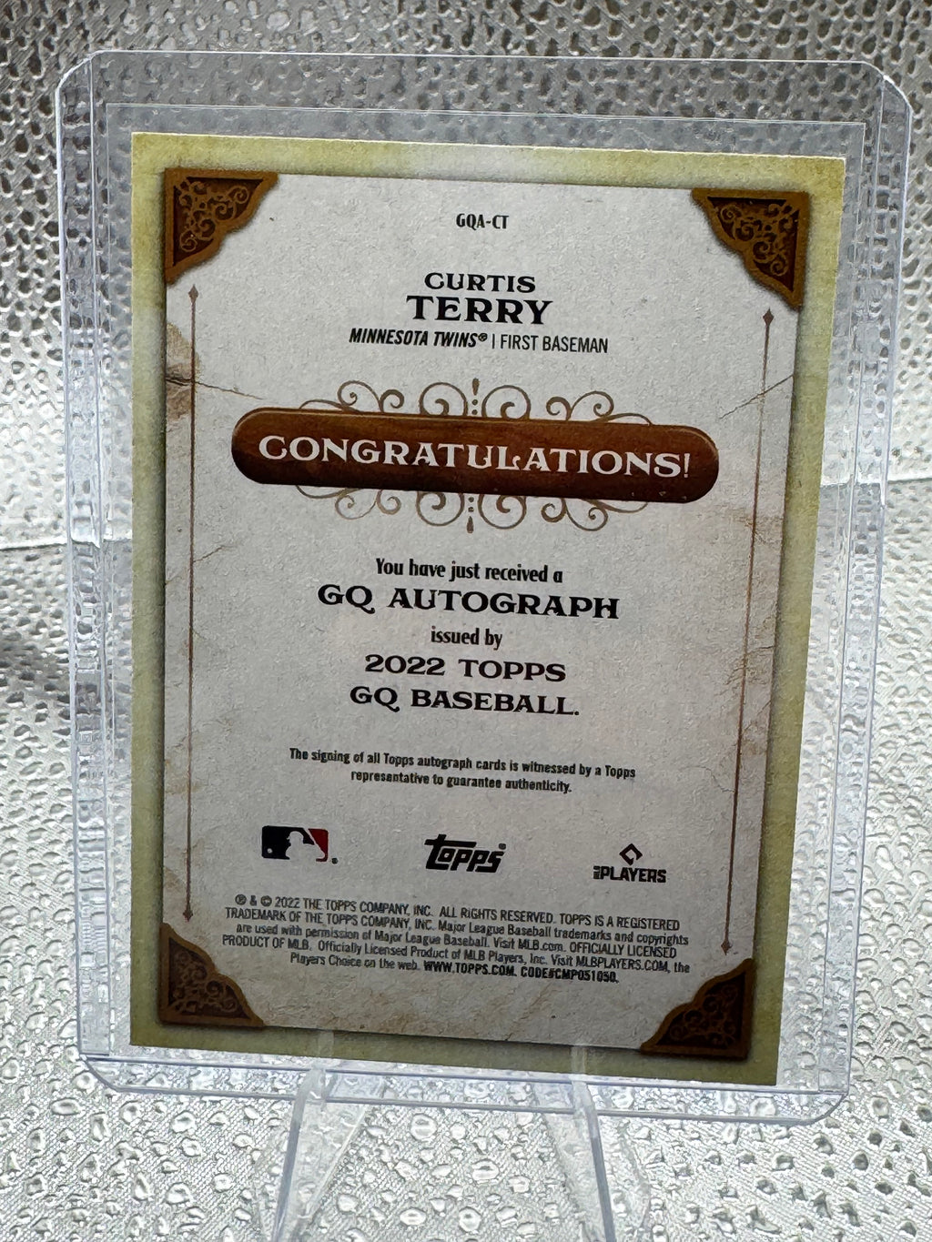 2022 Topps Gypsy Queen Curtis Terry #GQA-CT RC