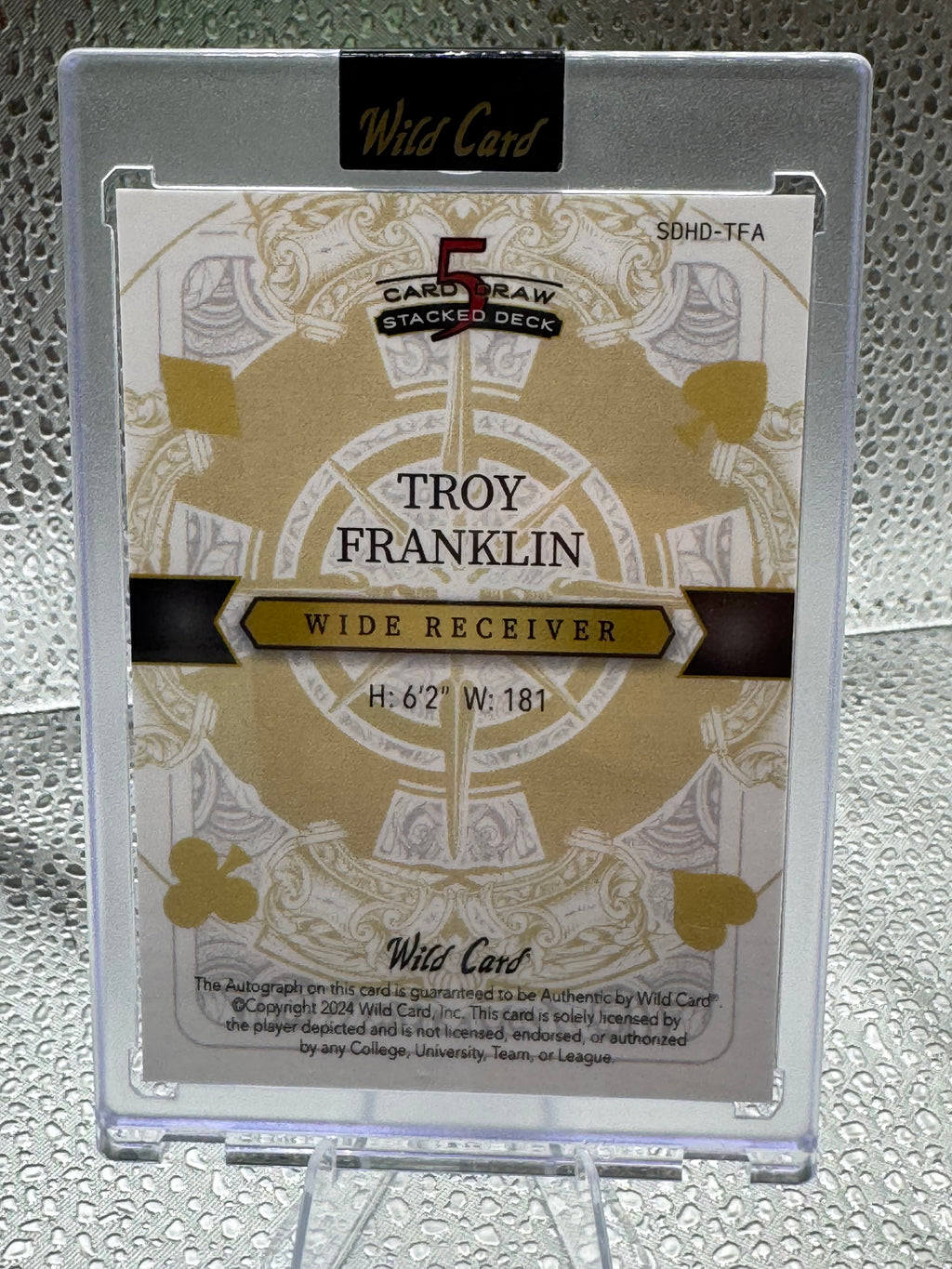 2024 Wild Card 5 Card Draw Stacked Deck Troy Franklin #SDHD-TFA 2/3