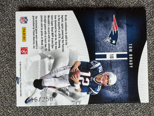 2011 Panini Prestige Preferred Tom Brady #10 216/250 Jersey