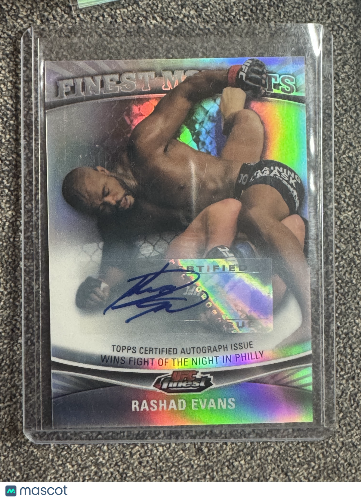 2012 Topps UFC Finest Finest Moments Rashad Evans #FM-RE