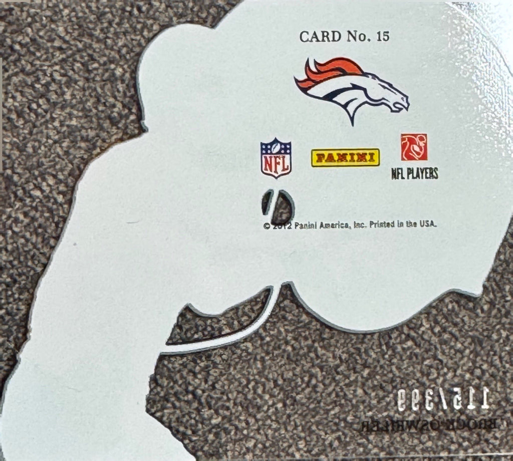 2012 Panini Elite Brock Osweiler #15 Die-Cut
