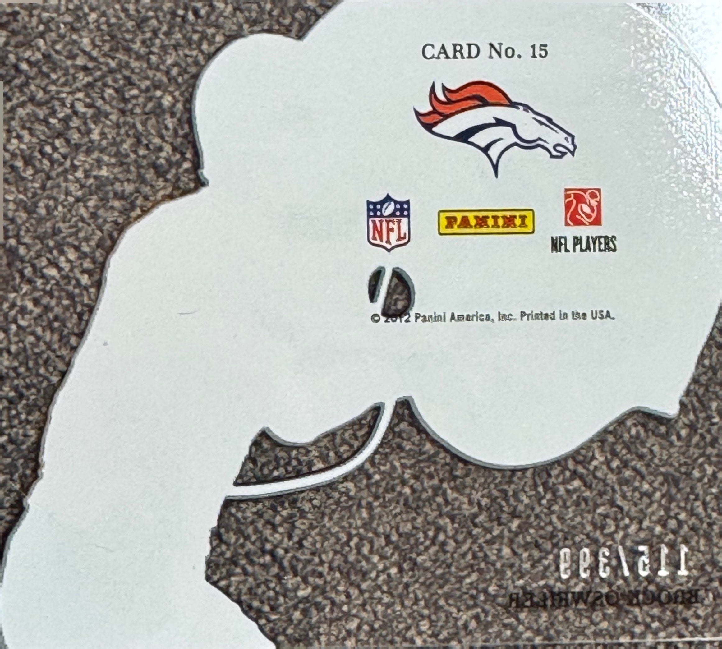 2012 Panini Elite Brock Osweiler #15 Die-Cut