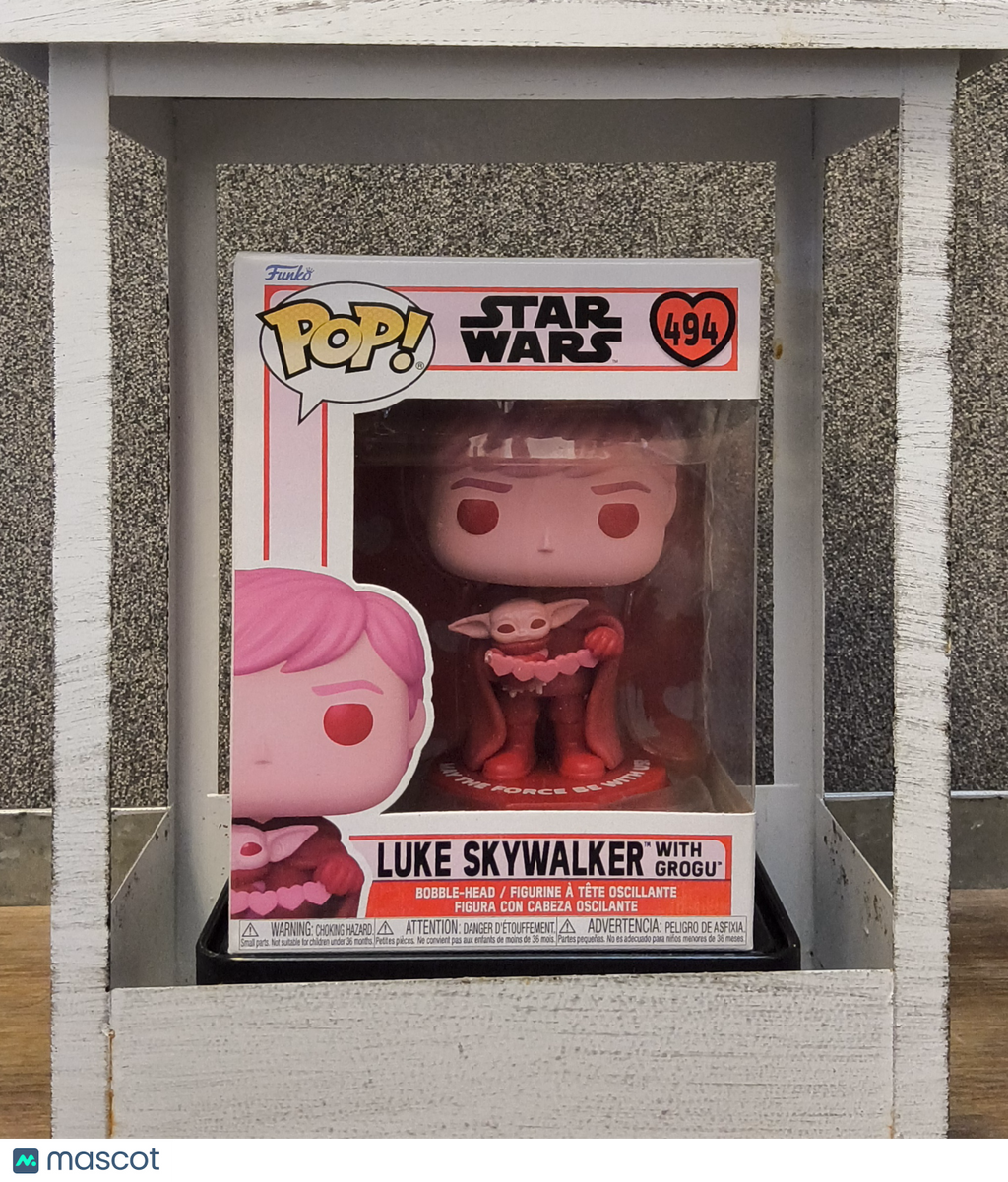 Funko Pop Star Wars #494 Luke Skywalker with Grogu (Valentines Day)