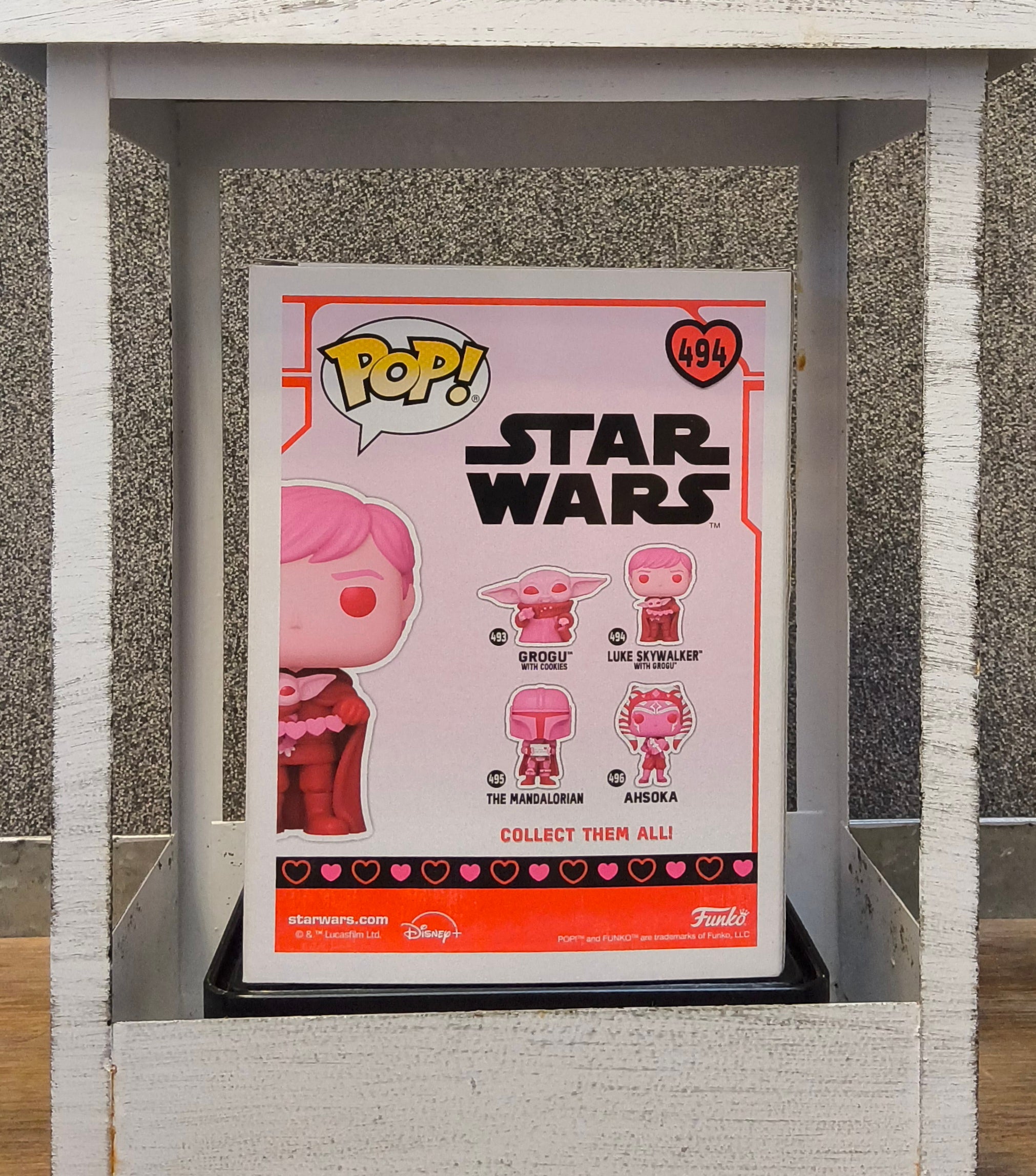 Funko Pop Star Wars #494 Luke Skywalker with Grogu (Valentines Day)