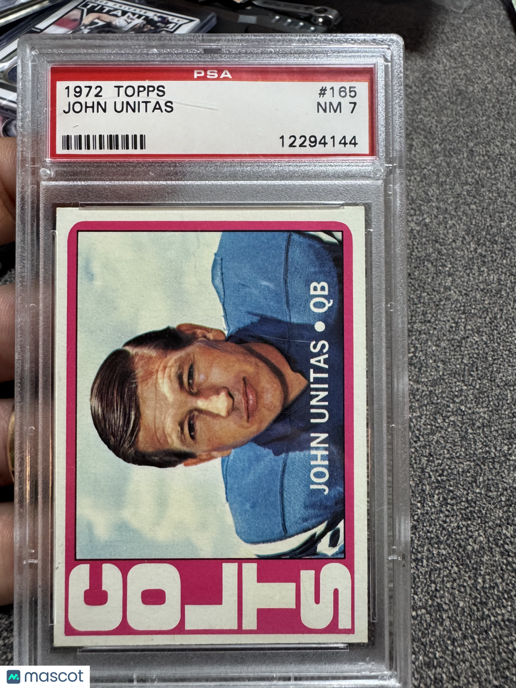 1972 Topps John Unitas #165 PSA 7
