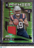 2024 Panini Prizm Premier Jerseys Joe Milton III #PJ-JMN Green Jersey Patch RC