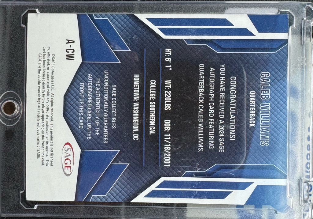 2024 SAGE Caleb Williams #A-CW