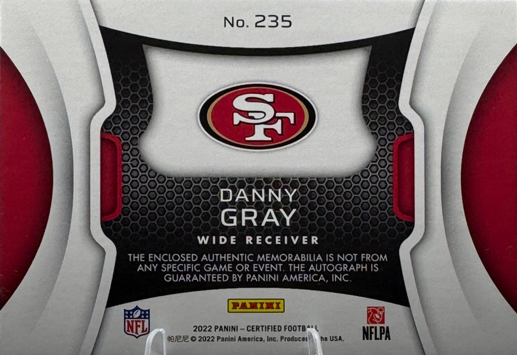 2022 Panini Certified Danny Gray #235 127/399 RC Patch