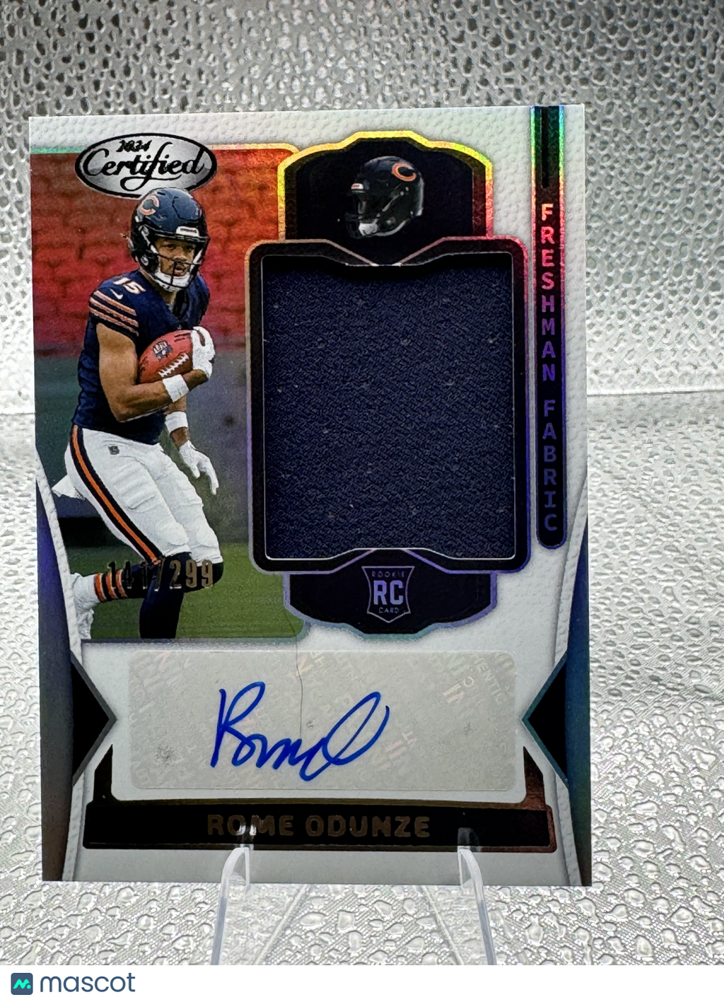 2024 Panini Certified Freshman Fabric Rome Odunze #FMS-ROE RC Patch