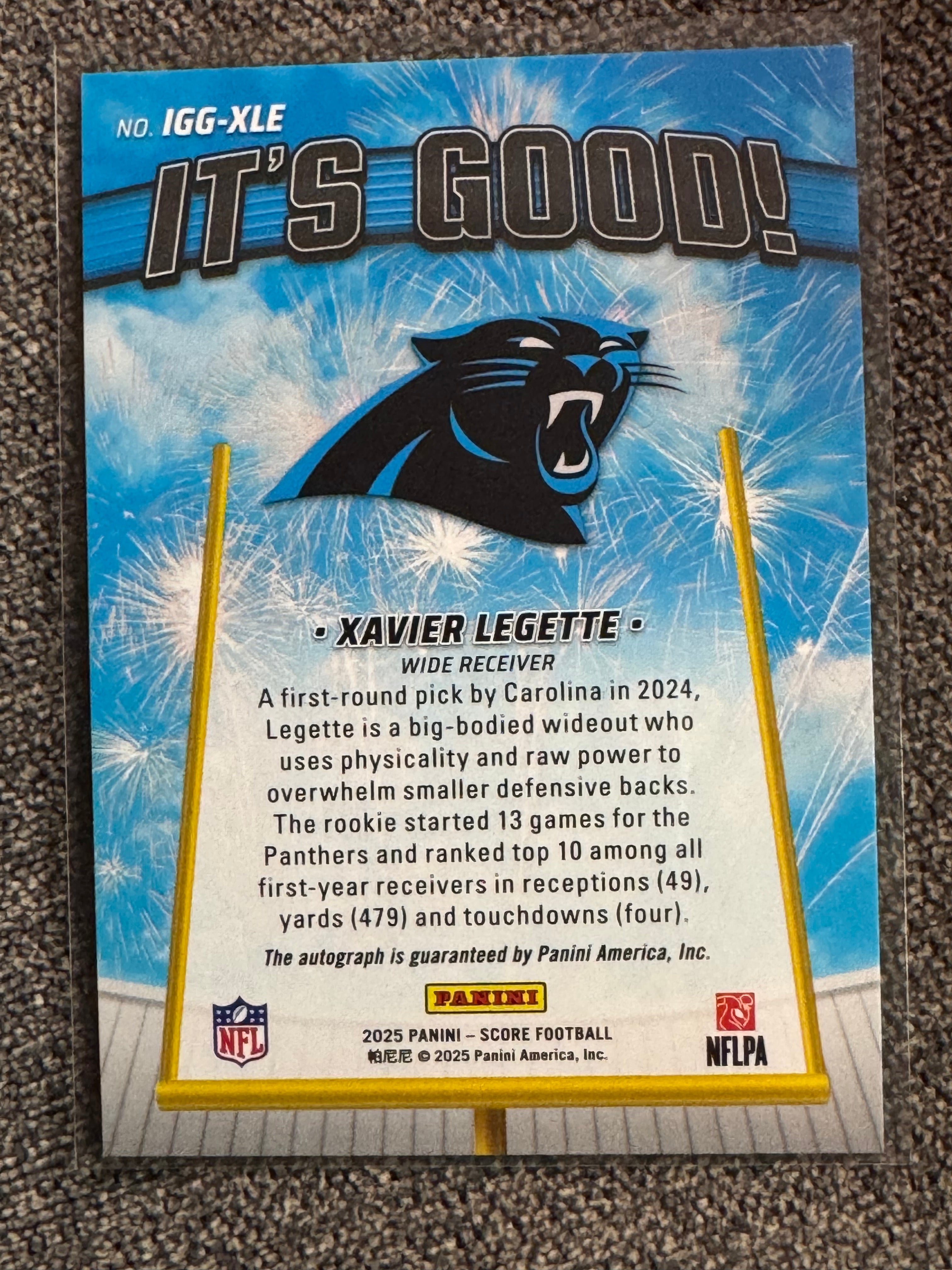 2025 Panini Score Football Xavier Legette #IGG-XLE