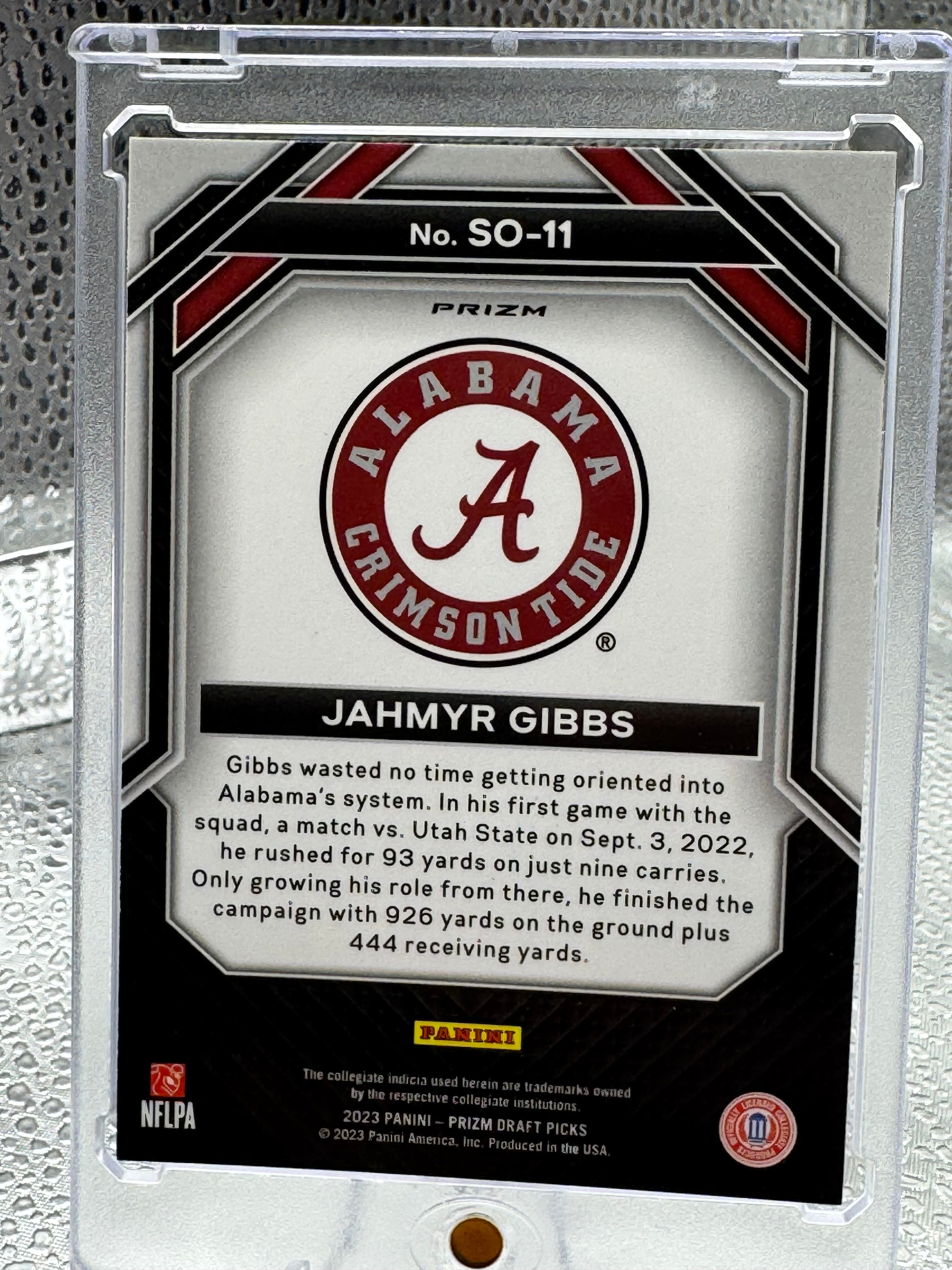 2023 Panini Prizm Draft Picks Jahmyr Gibbs #SO-11