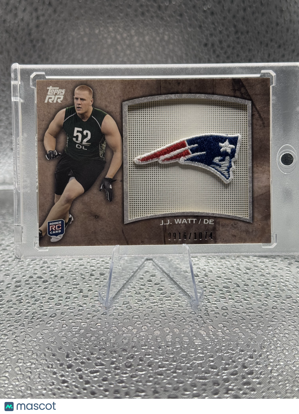 2011 Topps Rising Rookies J.J. Watt #RTP-JJW Manufactured Patch RC 0916/1014
