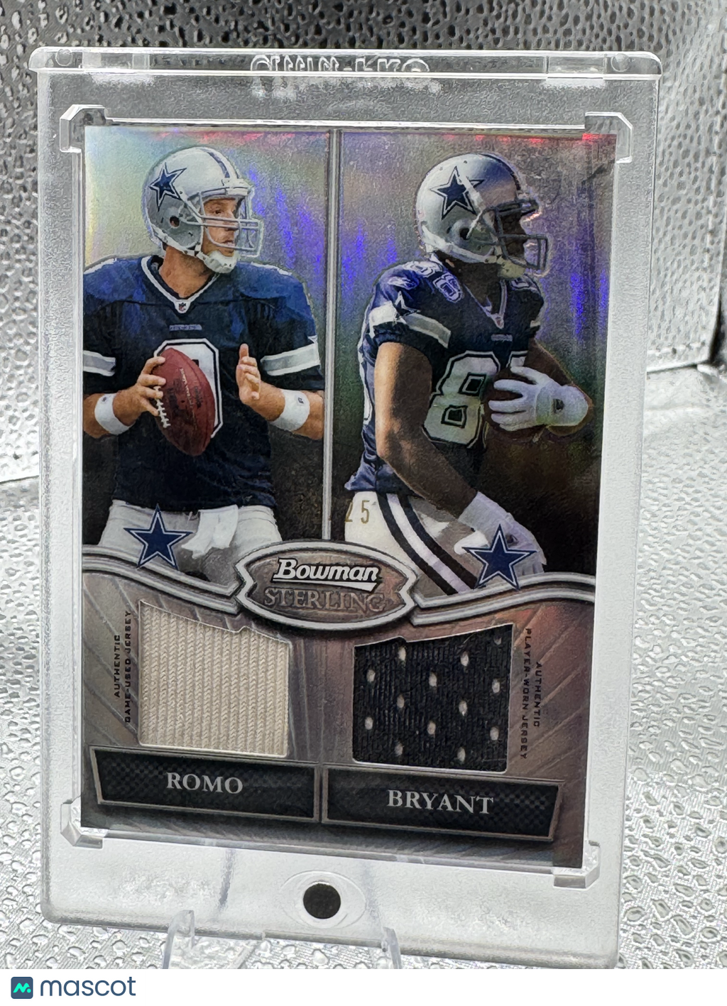 2010 Bowman Sterling Tony Romo Dez Bryant #BSDR-RB Refractor 5/25 Dual Relic