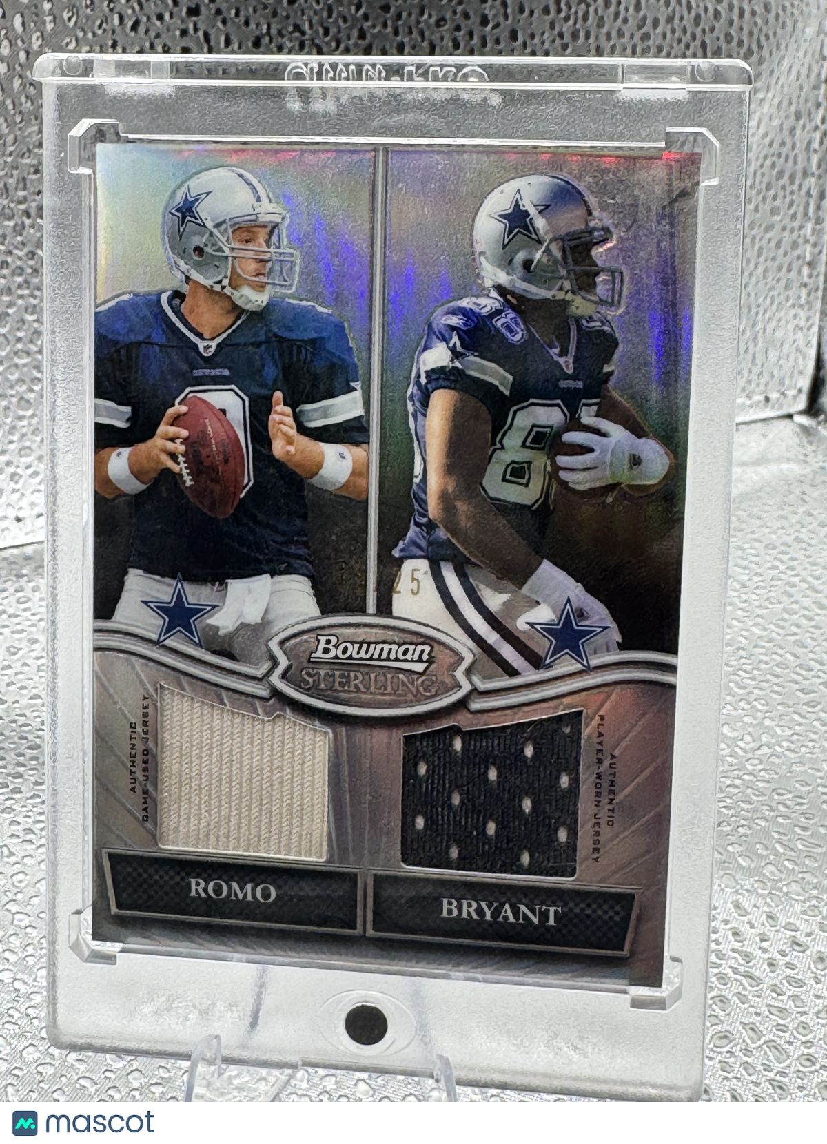 2010 Bowman Sterling Tony Romo Dez Bryant #BSDR-RB Refractor 5/25 Dual Relic