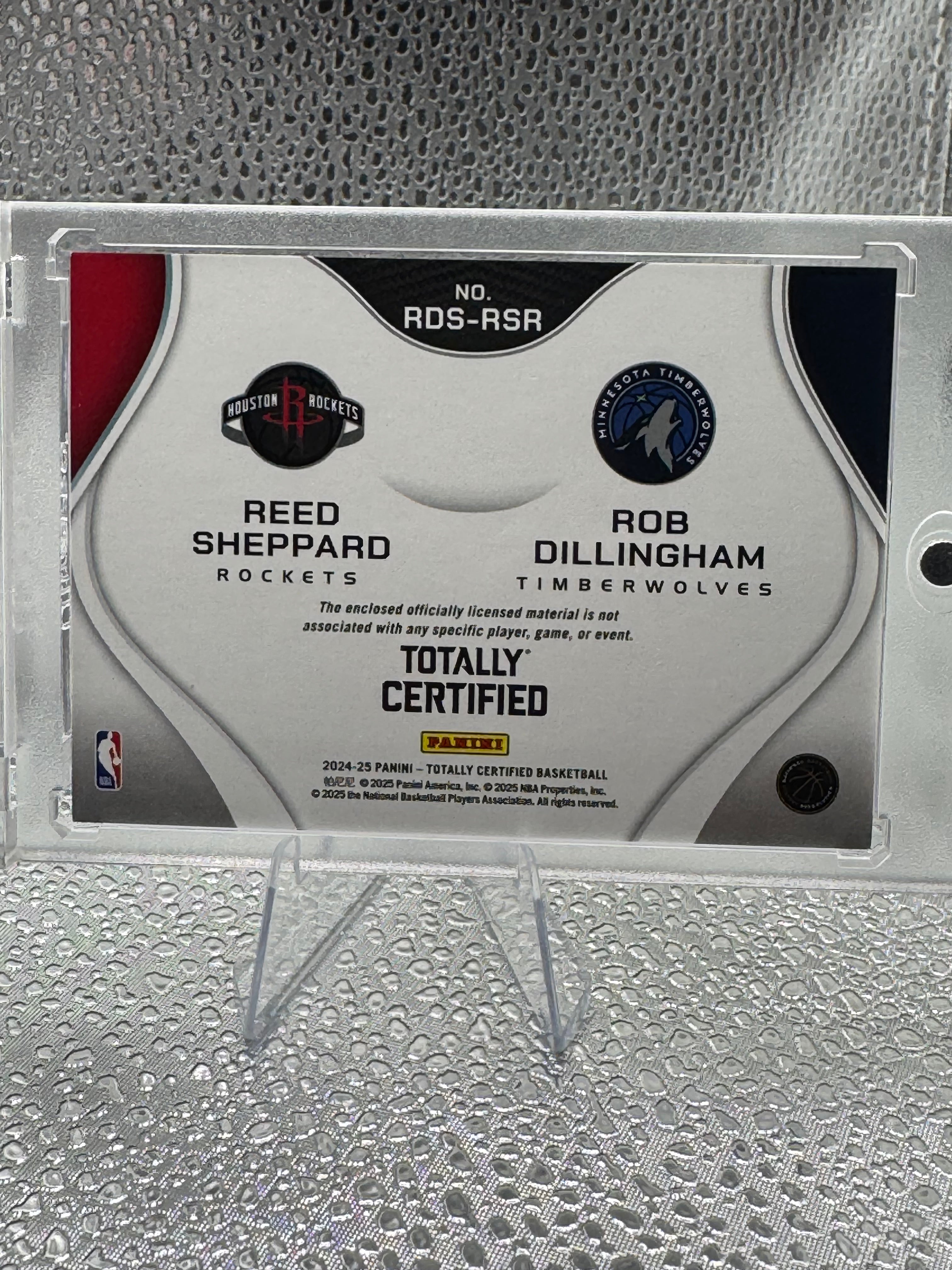 2025 Totally Certified Basketball Reed Sheppard Rob Dillingham #RDS-RSR RC Patch