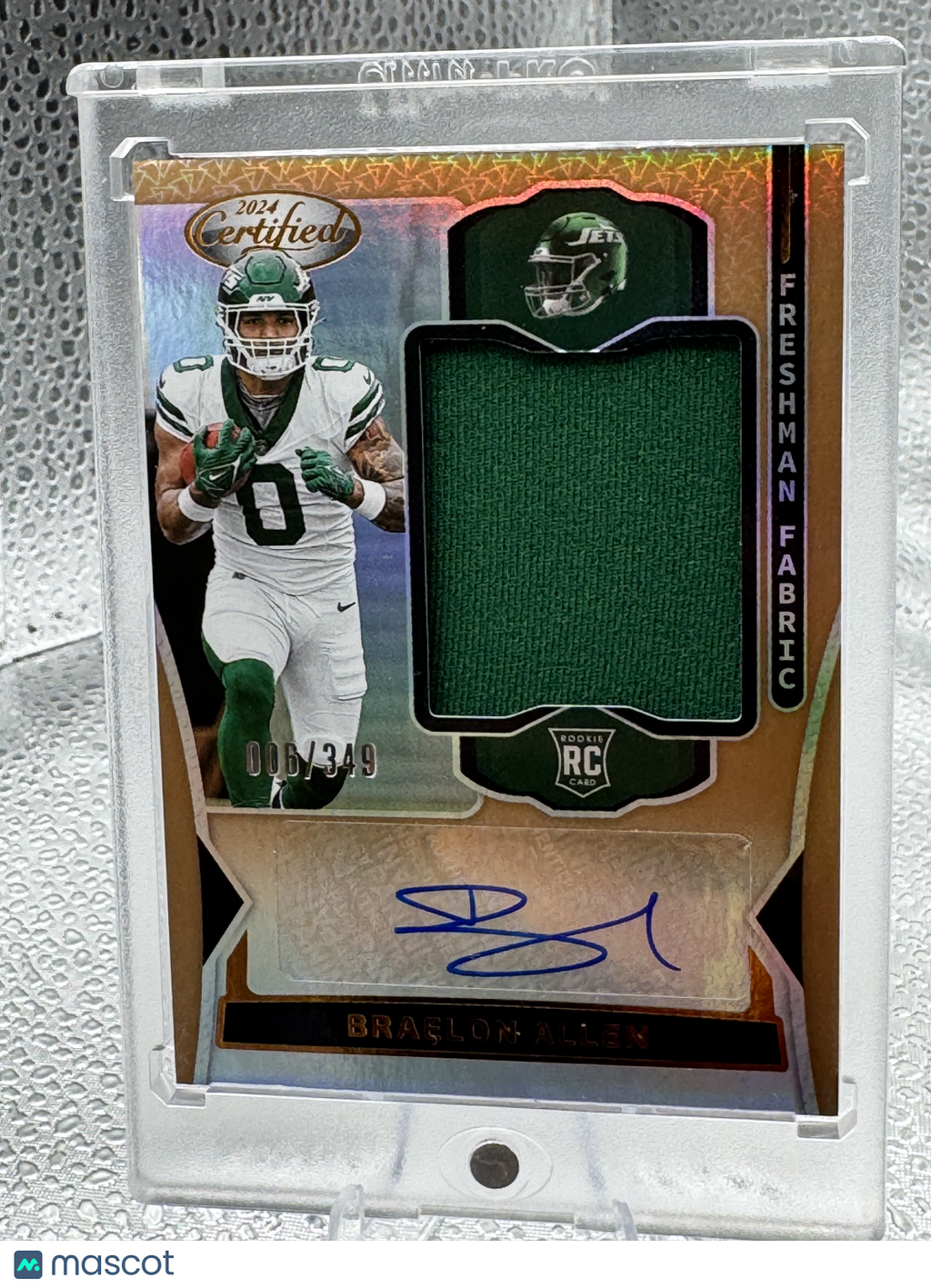 2024 Panini Certified Freshman Fabric Braelon Allen #FMS-BAN 006/349 Patch RC