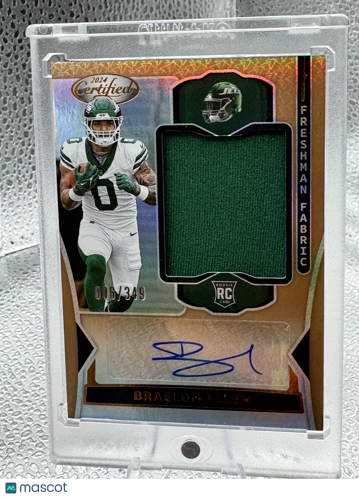 2024 Panini Certified Freshman Fabric Braelon Allen #FMS-BAN 006/349 Patch RC