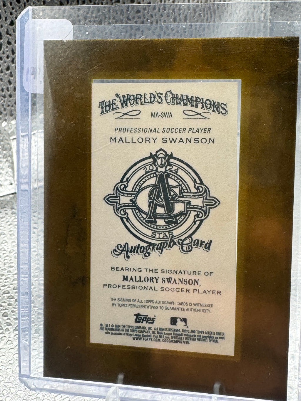 2024 Topps Allen & Ginter Mallory Swanson #MA-SWA /