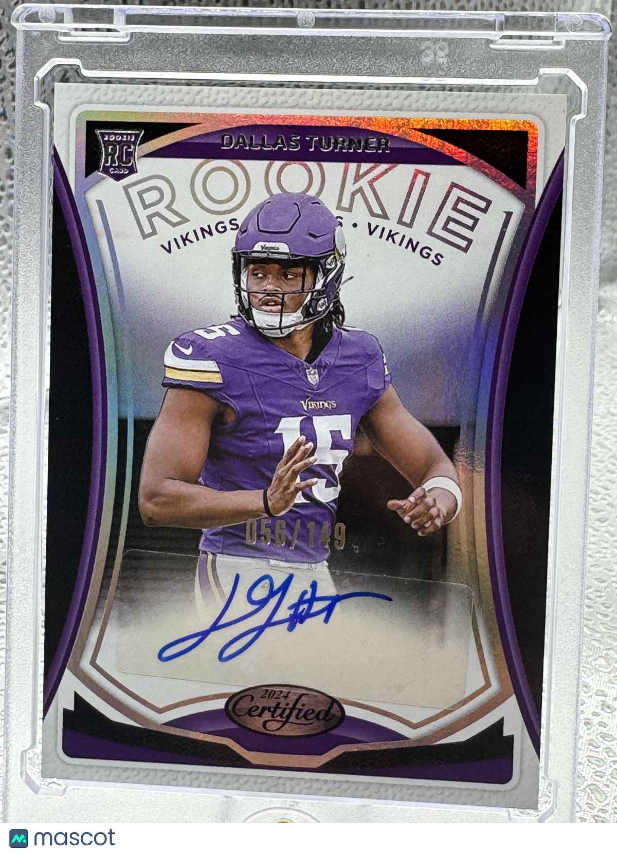 2024 Panini Certified Dallas Turner #RS-DTR RC 056/149