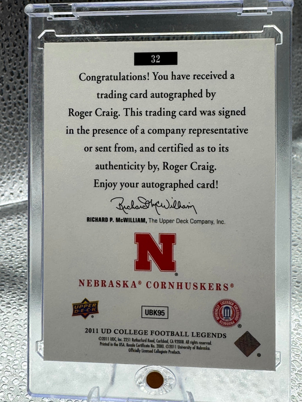 2011 Upper Deck College Football Legends Roger Craig #32