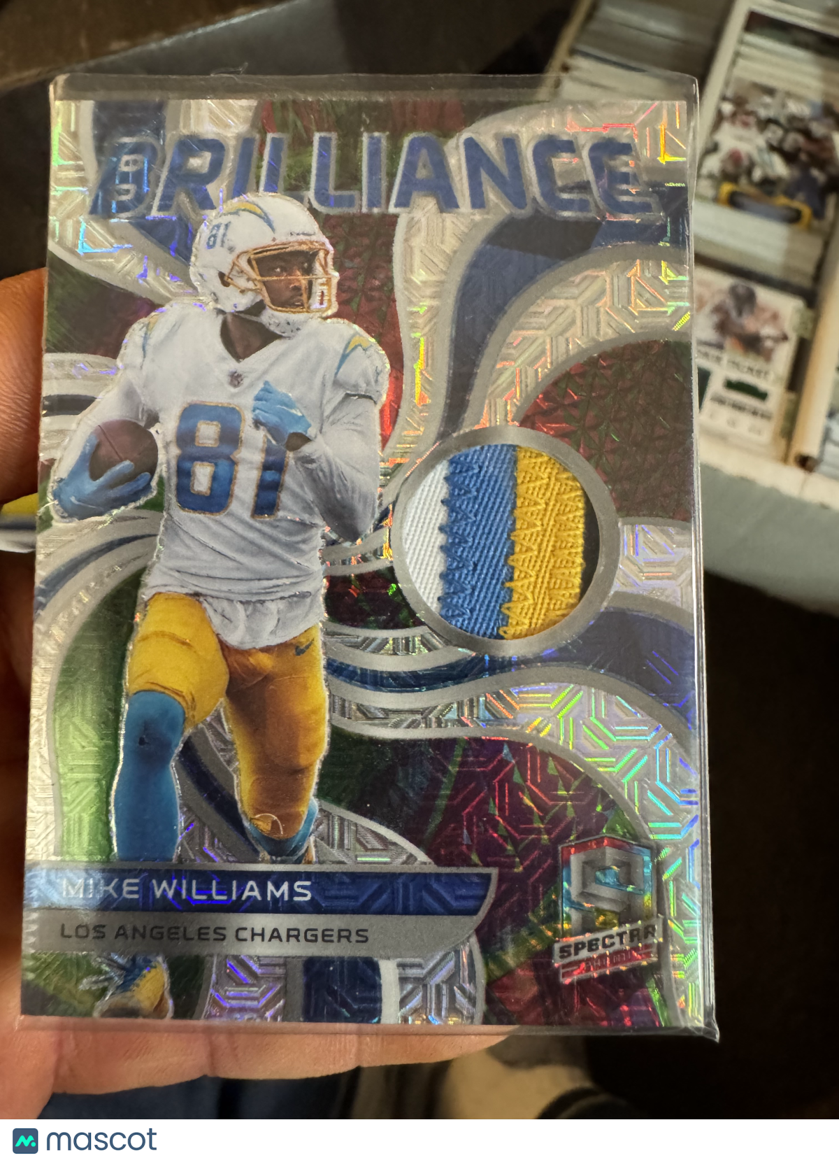 2022 Panini Spectra Brilliance Mike Williams #BRL-MWI Prizm 17/25 Patch