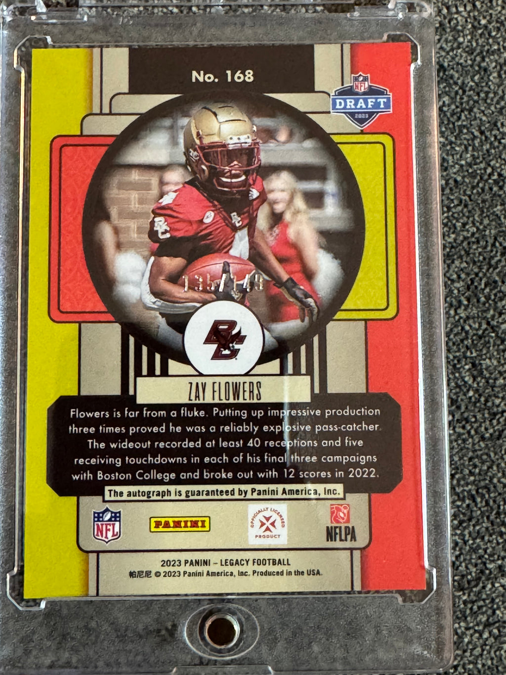 2023 Panini Legacy Football Zay Flowers #168 Orange 135/149 RC