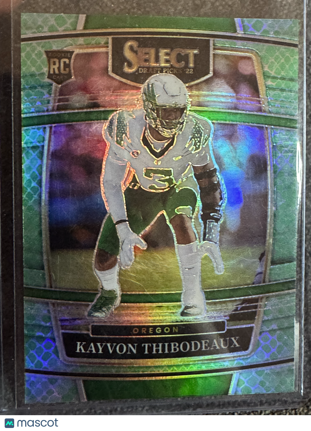 2022 Panini Select Draft Picks Kayvon Thibodeaux #1 Dragon Scale RC