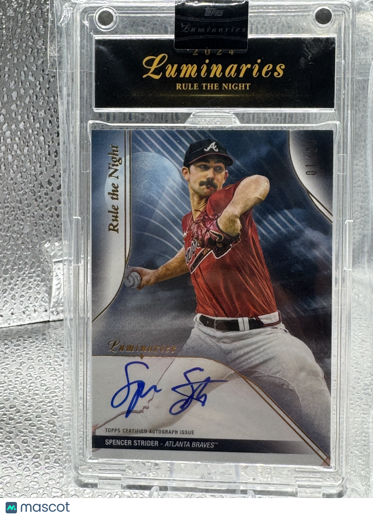 2024 Topps Luminaries Rule The Night Autographs Spencer Strider #RN-SS 01/25
