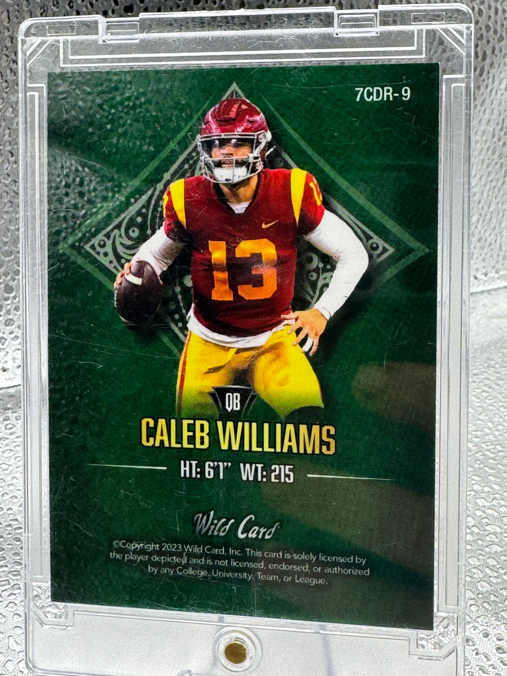 2023 Wild Card Card Studs Caleb Williams #7CDR-9 1/5