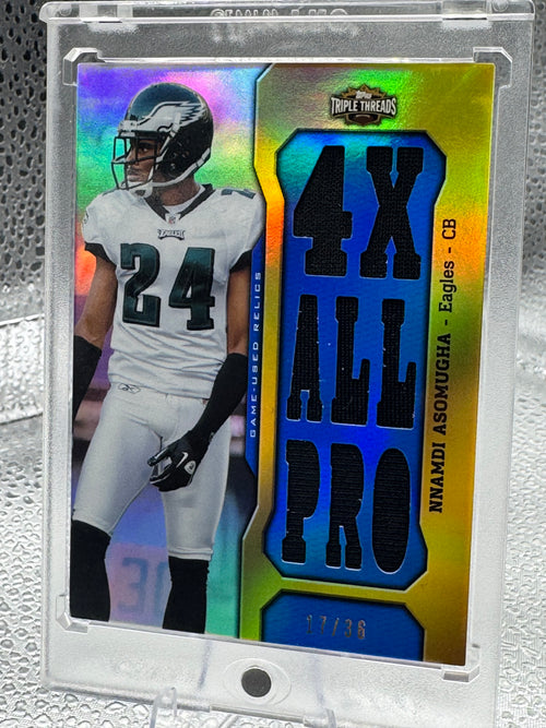 2011 Topps Triple Threads Nnamdi Asomugha #TTR-68 17/36 Game-Used Jersey Relic