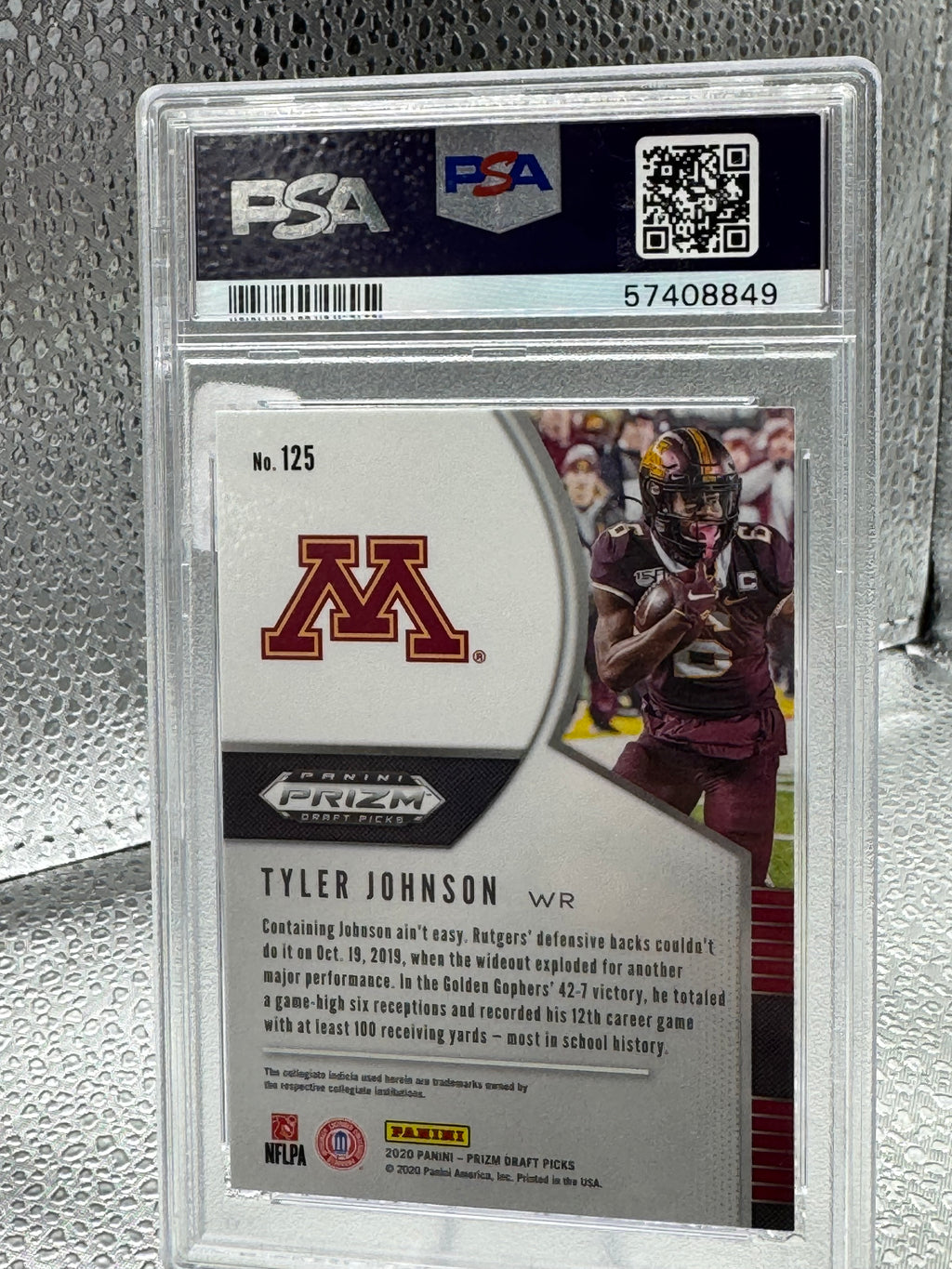 2020 Panini Prizm Draft Picks Tyler Johnson #125 PSA 10