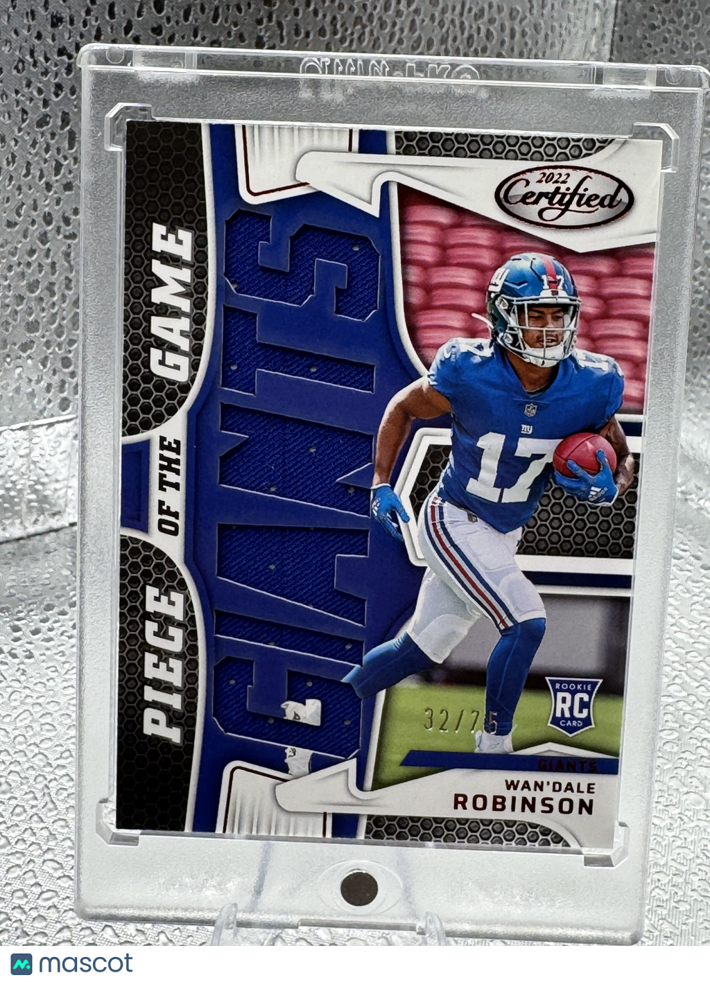 2022 Panini Certified Piece of the Game Wan'Dale Robinson #PG-WR 32/75 RC Patch
